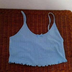 Blue crop top